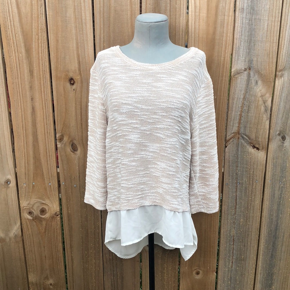 Lime & Chili Beige Layered Blouse